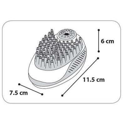 Brosse de shampouinage nettoyage et de massage 2 en 1 pour chien