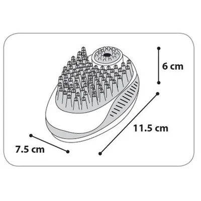 Flamingo - Brosse de shampouinage nettoyage et de massage 2 en 1 pour chien