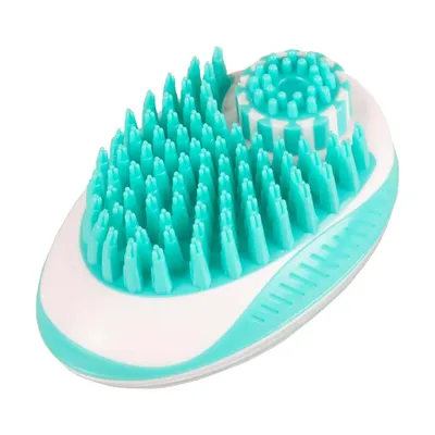 Flamingo - Brosse de shampouinage nettoyage et de massage 2 en 1 pour chien