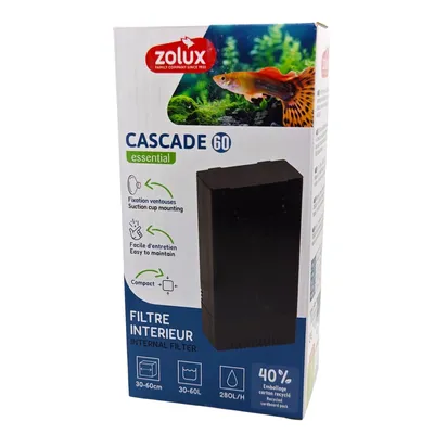 Filtration intérieure cascade 60 puissance 4.2w, 280l/h