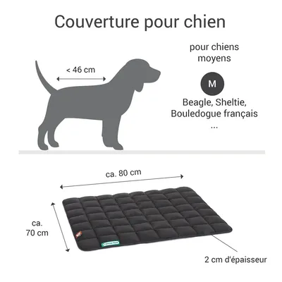Doctor Bark Couverture matelassée réversible pour chiens