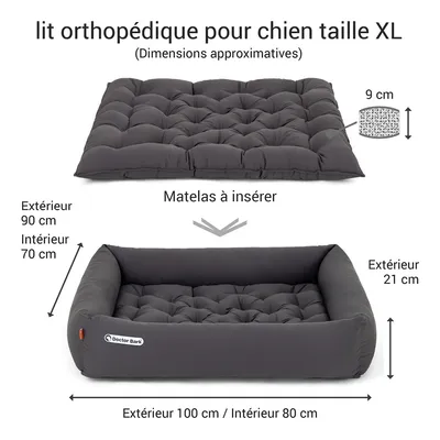 Doctor Bark Lit pour chien orthopédique Doctor Bark Lit pour chien orthopédique