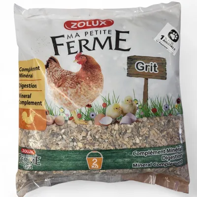 Grit aide a la digestion sac de 2kg Complément minéral pour poules