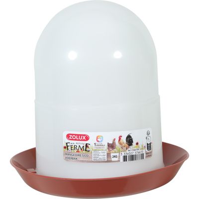 zolux - Mangeoire silo en plastique 2 kg  pour basse cour