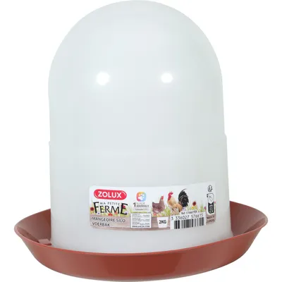 Mangeoire silo en plastique 2 kg  pour basse cour