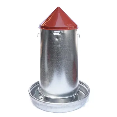 Silo d'alimentation galvanisé contenance 14 litres ø 33 cm pour volailles