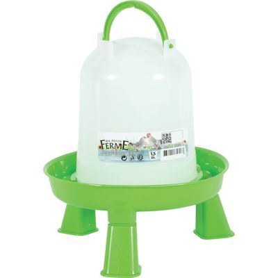 animallparadise - Abreuvoir en plastique avec pieds capacité 1.5 litres bas