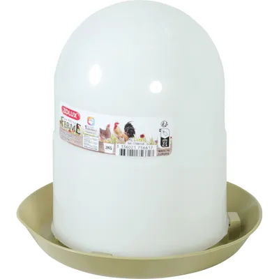 Mangeoire silo en plastique 2 kg vert pour basse cour