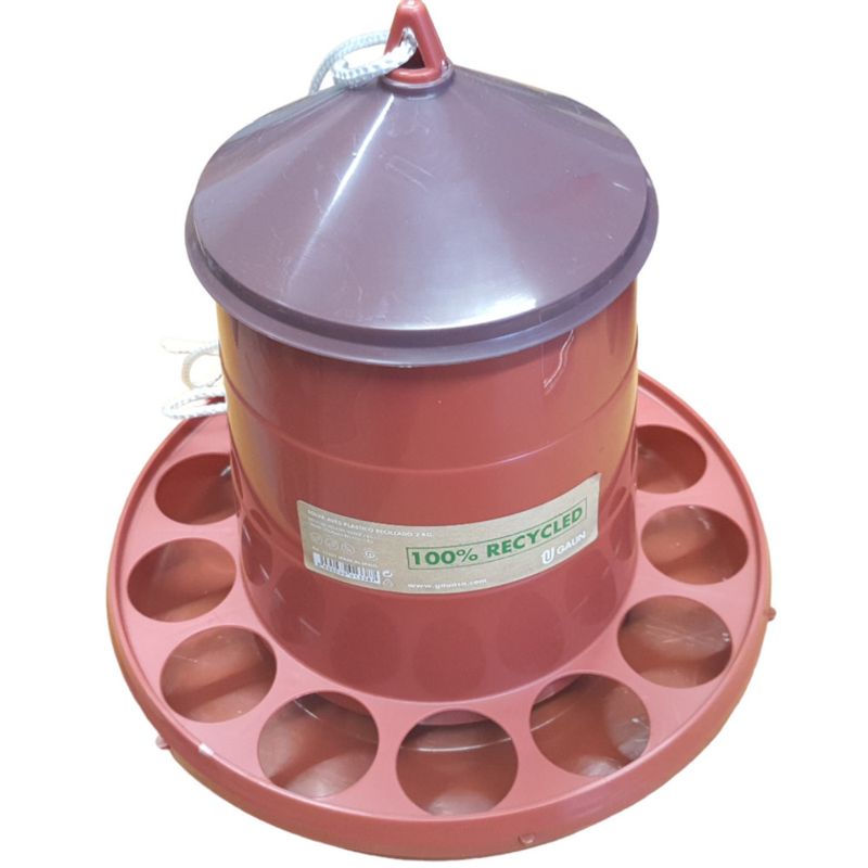 Gasco - Mangeoire plastique recyclé 2 kg pour volailles
