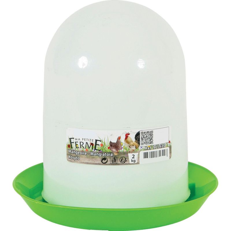 animallparadise - Mangeoire silo en plastique, capacité 2 kg, basse cour
