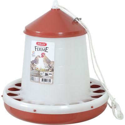 zolux - Mangeoire silo en plastique , capacité 4 kg, basse cour