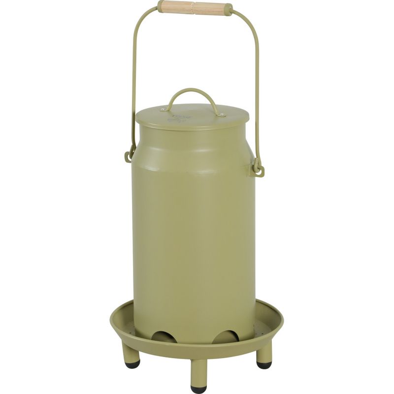 zolux - Mangeoire métal broc seau ø 24  x 40 cm vert pour basse cour
