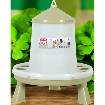 Mangeoire silo en plastique avec pieds, capacité 2 kg, basse cour