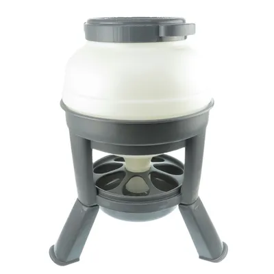 Mangeoire en plastique sur pieds, 20 Litres, pour poules
