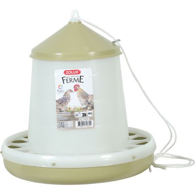 zolux - Mangeoire silo en plastique vert, capacité 4 kg, basse cour