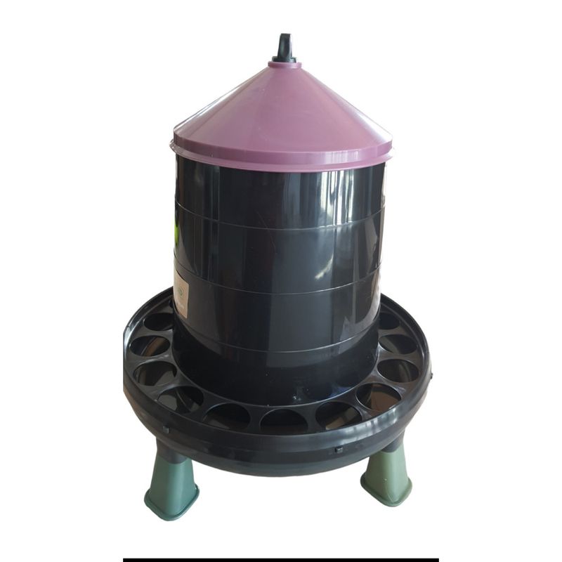 Gasco - Mangeoire plastique recyclé sur pieds 8 kg couleur aléatoire