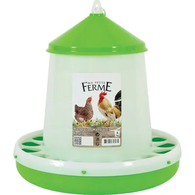 Mangeoire silo en plastique, capacité 4 kg, basse cour