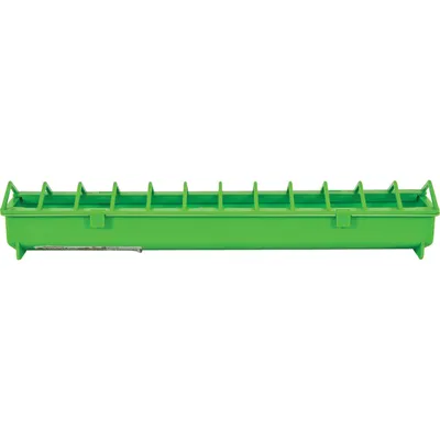 Mangeoire 50 cm vert en plastique pour basse cour Mangeoire 50 cm vert en plastique pour basse cour