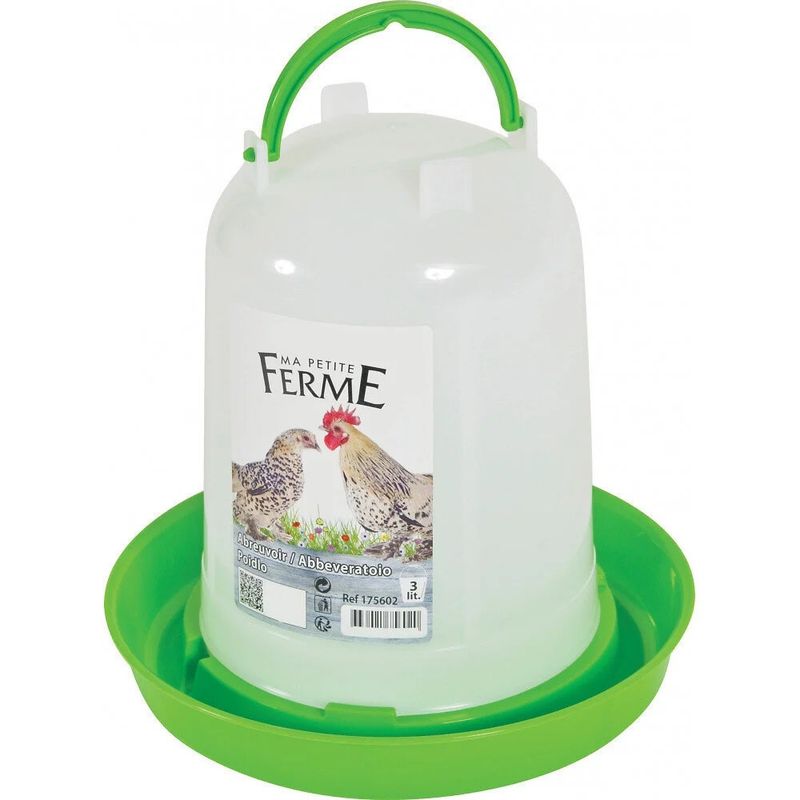 animallparadise - Abreuvoir en plastique, capacité 3 litres, basse cour