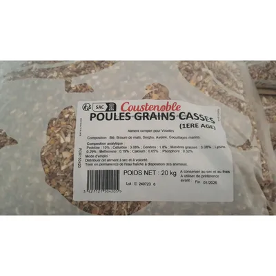 Coustenoble - Alimentation Basse cour 1 er âge  poule Ardennes 20 kg