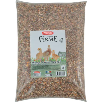zolux - Aliments composé, mélange poussin 2eme âge 4 kg basse cour.