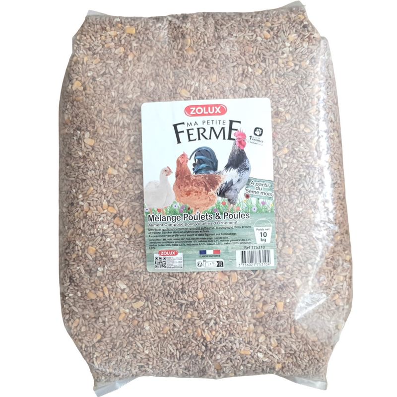 zolux - Aliment composé Mélange poulets et poules 10 kg basse cour