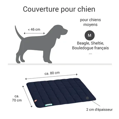 Doctor Bark Couverture matelassée réversible pour chiens