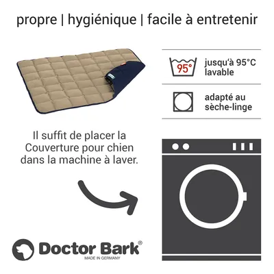Doctor Bark Couverture matelassée réversible pour chiens