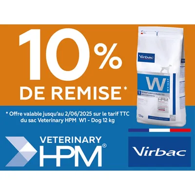 VIRBAC -   CHIEN VET HPM DOG W1 WEIGHT LOSS DIABETE