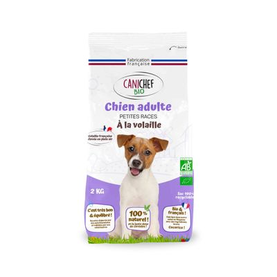 Canichef - Croquettes BIO à la Volaille pour Chien petite race