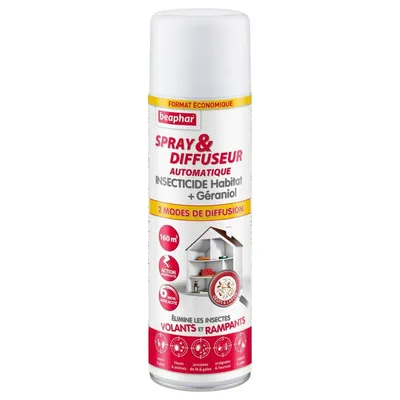 BEAPHAR - Spray Diffuseur automatique insecticide Habitat BEAPHAR - Spray Diffuseur automatique insecticide Habitat
