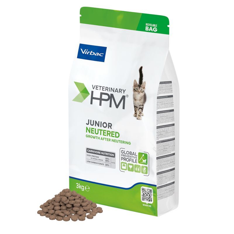 Virbac Veterinary HPM Croquettes chat stérilisé junior
