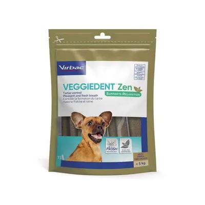 VIRBAC - Friandises   chiens de -5 kg - VEGGIEDENT ZEN XS