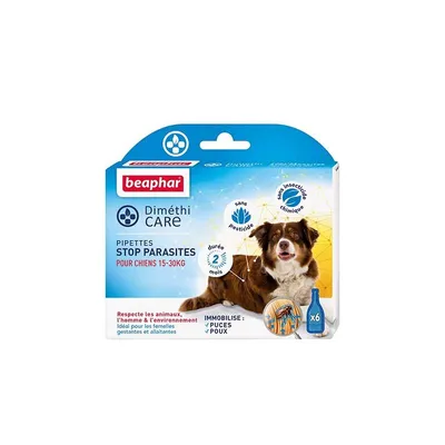 BEAPHAR - DIMETHICARE STOP PARASITE CHIENS M (15-30KG) BEAPHAR - DIMETHICARE STOP PARASITE CHIENS M (15-30KG)