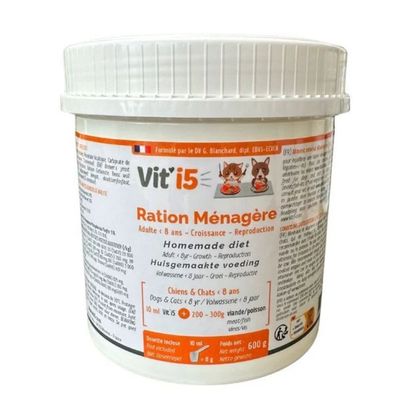 Vit'i5 Orange – Complément Ration Ménagère Chien Chat 600 g