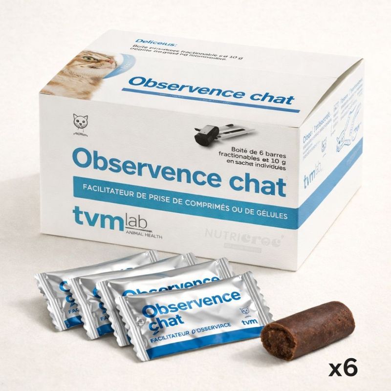 TVM - Observence Chat – Friandise   Donner un Comprimé (6 x 10 g)