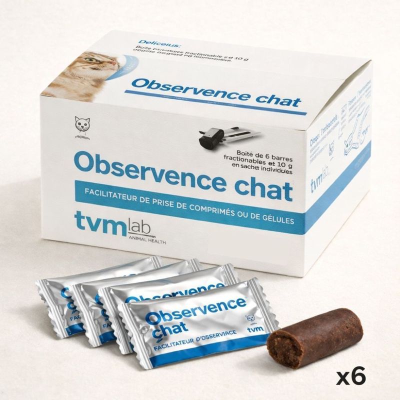 TVM - Observence Chat – Friandise   Donner un Comprimé (6 x 10 g)