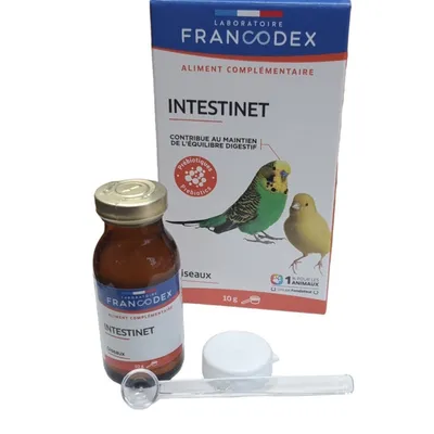 Francodex - Intestinet  maintient l'équilibre digestif 10 g pour oiseaux