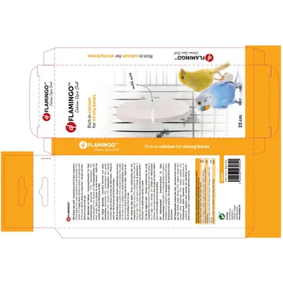 Flamingo - Un Os de seiche blanc 23 cm avec attache pour oiseaux