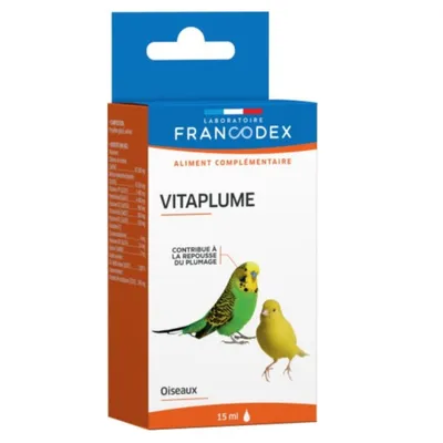 Francodex - Vitaplume aliment complémentaire pour oiseaux, flacon 15 ml