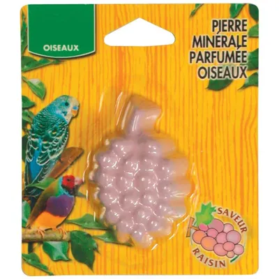 animallparadise - Une pierre minérale parfumée au raisin 21 g pour oiseaux animallparadise - Une pierre minérale parfumée au raisin 21 g pour oiseaux