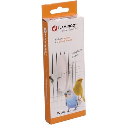 Un Os de seiche blanc  15 cm avec support pour oiseaux