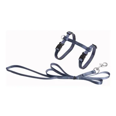 Harnais et laisse 1,10 m pour chat réglable granite – nylon respirant Harnais et laisse 1,10 m pour chat réglable granite – nylon respirant