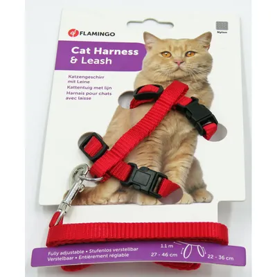 Flamingo - Harnais et laisse de 1,10 mètre  pour chat