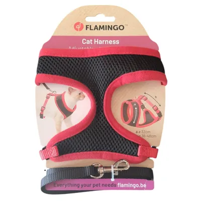 Flamingo - Harnais pour chat, couleur  et , taille M, réglable