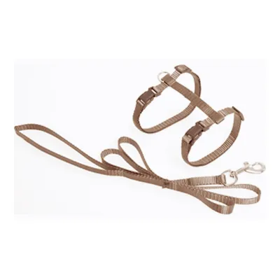 animallparadise - Harnais et laisse de 1,10 mètre taupe pour chat animallparadise - Harnais et laisse de 1,10 mètre taupe pour chat