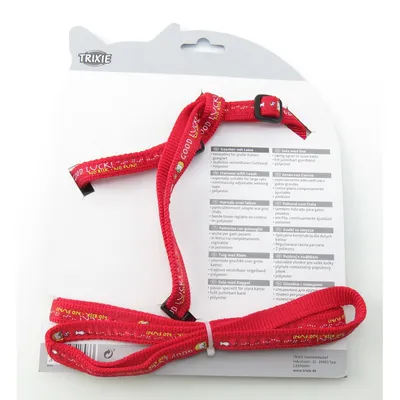 Harnais XXL avec laisse pour grand chat 34-57 cm/13 mm couleur aléatoire