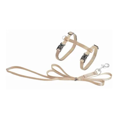 Flamingo - Harnais et laisse de 1,10 mètre  beige pour chat Flamingo - Harnais et laisse de 1,10 mètre  beige pour chat
