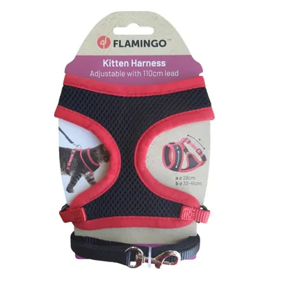 Flamingo - Harnais pour chatons, couleur  et , taille S, réglable