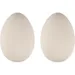 2 Œuf factice en plâtre couleur blanc pour poule